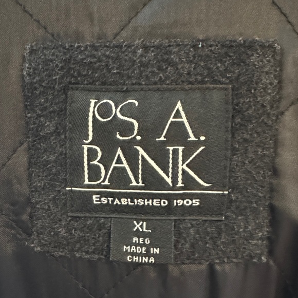 Jos. A. Bank Classic Black Over Coat - Picture 2 of 4